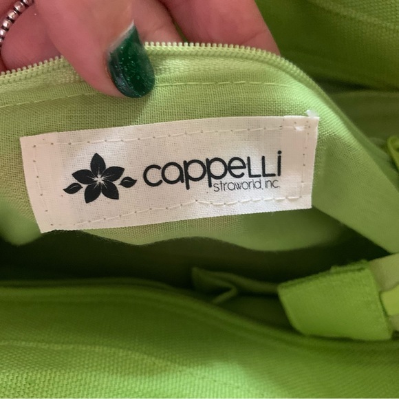 Capelli Straworld Inc. Straw Sheer Ribbon Bead Handle Tote Bag - Picture 4 of 5